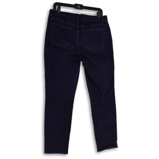 Womens Blue Denim Medium Wash 5-Pocket Design Skinny Leg Jeans Size 10 image number 2