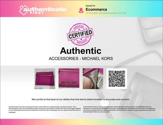 Bright Pink Leather Handbag/Card Holder image number 7