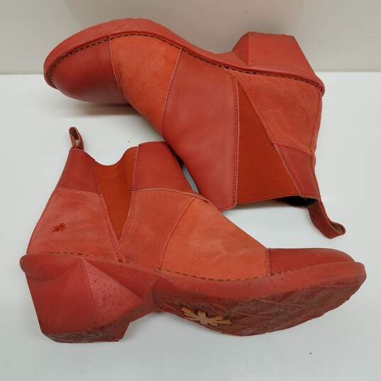 The Art Company red suede leather heeled pull on boots women's 40 / 9 image number 1