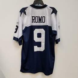 Mens White Blue Dallas Cowboys Tony Romo #9 Football NFL Jersey Size Large alternative image