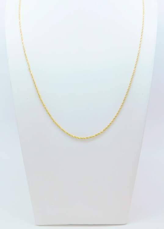 14K Gold Twisted Rope Chain Necklace 7.8g image number 1