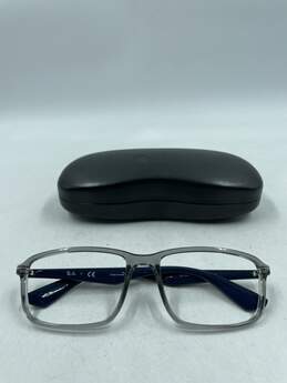 Ray-Ban Clear Gray Square Eyeglasses Rx