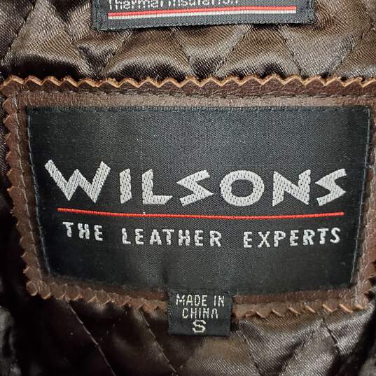 Wilson's Leather Men Brown Leather Jacket S image number 3