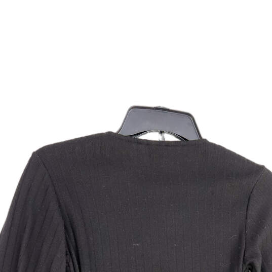 NWT Womens Black Long Sleeve Crew Neck Regular Fit Sweater Dress Size 8 image number 3