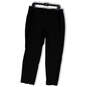 Womens Black Flat Front Stretch Slim Straight Leg Ankle Pants Size 14 image number 2