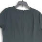 NWT Womens Black Round Neck Short Sleeve Back Zip Shift Dress Size 14 image number 4