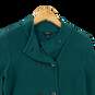 Womens Green Long Sleeve Knitted Double Breasted Coat Size MP image number 1