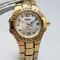 Seiko MOP Dial Crystal Bezel Gold tone Stainless steel 26mm Case Quartz Watch image number 9