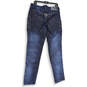 Mens Blue Denim Medium Wash Pocket Stretch Skinny Leg Jeans Size 31/34 image number 2