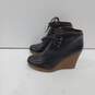 Michael Kors Women's PW14E Brown Leather Lace-Up Wedge Booties Size 8M image number 1