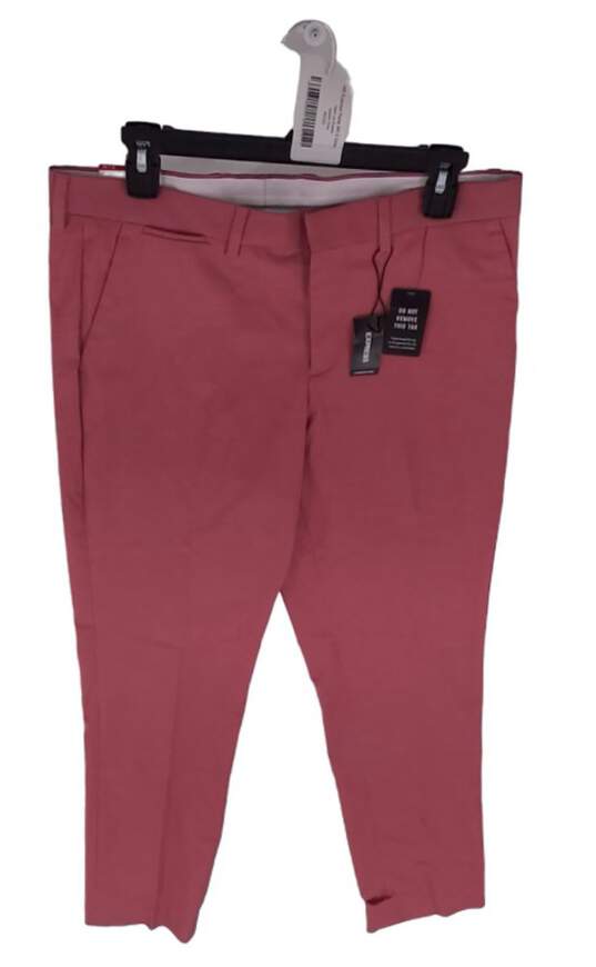 NWT Mens Red Flat Front Slash Pocket Chino Pants Size Small image number 4