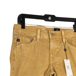 NWT Mens Tan Corduroy 5 Pocket Design Straight Leg Jeans Size 30