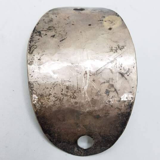 Unbranded 925 Silver Hammered Hair Barrette - Size One Size image number 2