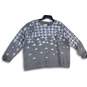 NWT Lord & Taylor Womens Gray Houndstooth Long Sleeve Cropped Pullover Sweater M image number 1