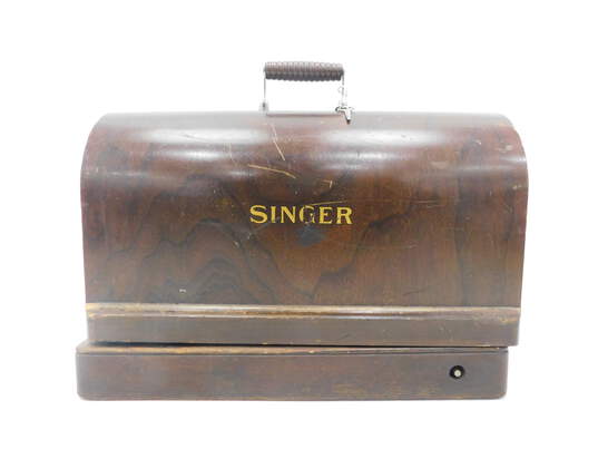 Antique 1923 Singer La Vencedora Model 128 Sewing Machine w/ Bentwood Case & Key image number 2
