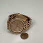 Designer Michael Kors Gold-Tone Dial Stainless Steel Analog Wristwatch image number 3