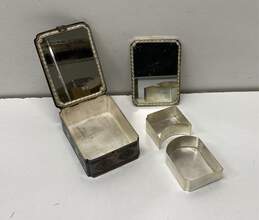 Vintage Oriental Box Fold Down Double Mirrors Vanity/Jewelry Box