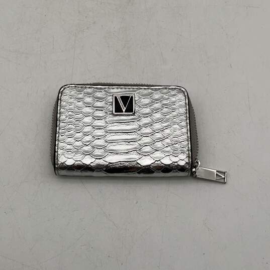 Victoria's Secret Womens Silver Animal Skin Inner Compartment Zip-Around Wallet image number 1