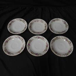 Bundle of Six Creative Regency Rose China Saucer Plates alternative image