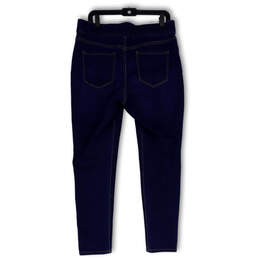 Womens Blue Denim Dark Wash Stretch Pockets Skinny Leg Jeans Size 14 alternative image
