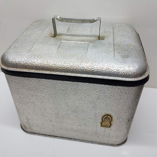Vintage Keapsit Thermos mid century insulated ice chest cooler with lid image number 5