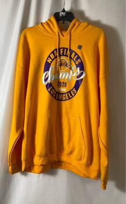 NWT Fanatics Unisex Adult Orange Los Angeles Lakers NBA Athletic Hoodie Size XL