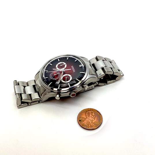 Designer Fossil FS-4675 Stainless Steel Round Dial Quartz Analog Wristwatch image number 4