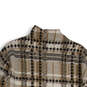 Womens Brown White Houndstooth Long Sleeve Mock Neck Pullover Sweater Sz L image number 4
