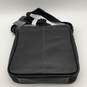 NWT Mens Black Leather Adjustable Strap Charm Tablet Messenger Bag image number 2