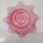 VTG Fenton Ruffled Hand Blown Glass Cranberry Pink Dish image number 3