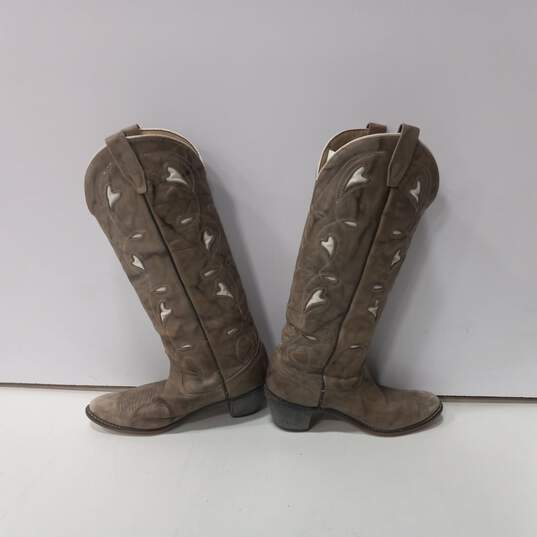 Women's Wrangler Contrast Stitching Leather Western Boots Sz 10D image number 2