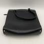 Kate Spade Womens Black Leather Double Strap Bottom Stud Zipper Tote Handbag image number 2