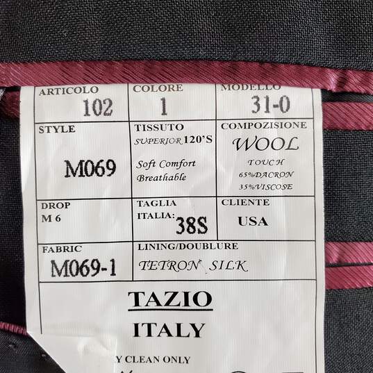 Tazio Italy Men Black Sport Coat Sz 38S image number 6