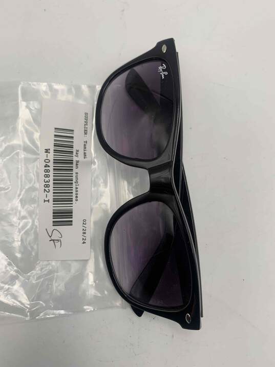 Unisex Purple Black Acetate Gradient Lens Lightweight Square Sunglasses image number 9