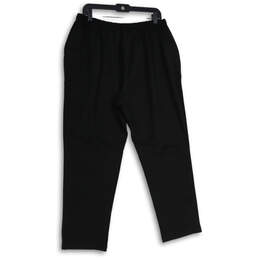 Womens Black Elastic Waist Slash Pocket Pull-On Ankle Pants XL Petite alternative image