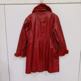 Women's Terry Lewis Red Trench Coat Size S alternative image
