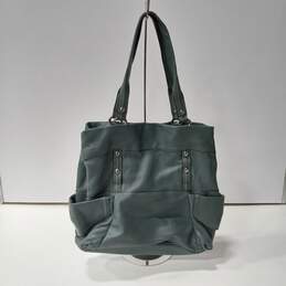 B. Makowsky Green Leather Shoulder/Hobo Purse Bag Tote alternative image