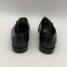 Mens Martell Black Leather Bike Toe Lace-Up Derby Dress Shoes Size 6.5 alternative image
