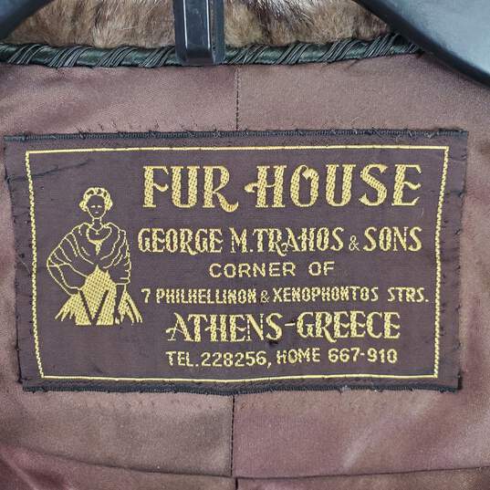 Fur House Women Brown Faux Fur Shawl S/M image number 3