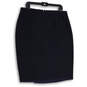NWT Blue Pleated Back Zip Knee Length Straight And Pencil Skirt Size 14 image number 2