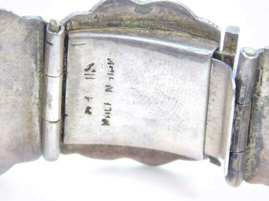 Vintage Siam Sterling 925 Dancer Motif Panel Bracelets 44.9g image number 6