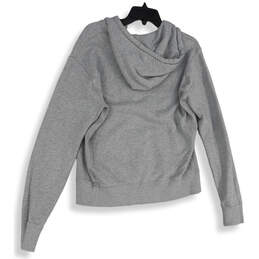 Womens Gray Long Sleeve Kangaroo Pocket 1/4 Zip Pullover Hoodie Size XL alternative image