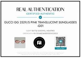 AUTHENTICATED GUCCI GG 2529/S TRANSLUCENT SUNGLASSES alternative image