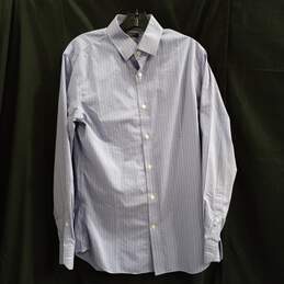 Banana Republic Blue/Purple Cotton Stretch Button Up Long Sleeve Shirt Size S