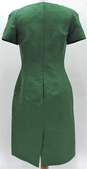 Valentino Emerald Green Lace Embroidered Cotton Sheath Dress Size 4 W/COA image number 2