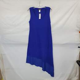 Tommy Bahama Cobalt Blue Cotton Hi-Low Tea Length Dress WM Size M NWT
