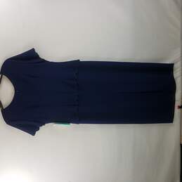 R&M Richards Women Navy Blue Beaded Sleeveless Dress Mid XL 16 NWT alternative image