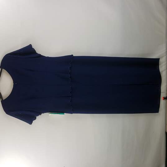 R&M Richards Women Navy Blue Beaded Sleeveless Dress Mid XL 16 NWT image number 2