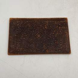 Charles Singere Mens Brown Embossed Leather Slim Checkbook Bifold Wallet alternative image