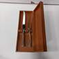 The Clement Antler Horn Carving Knife & Fork in Wooden Box image number 6